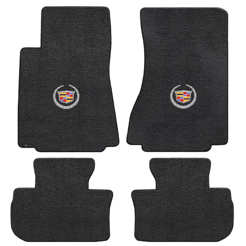 2008-2013 Cadillac CTS 2WD Sedan + Wagon "Cadillac Logo" Ultimats Front and Back Seat Floor Mats (Ebony) by Lloyd Mats
