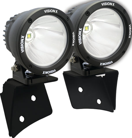 2007-2013 Jeep Wrangler JK A Pillar Mount w/ 4.5" Cannon Set by Vision X