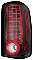 2000-2006 Chevy Suburban Tahoe GMC Yukon IPCW Black LED Tail Lights