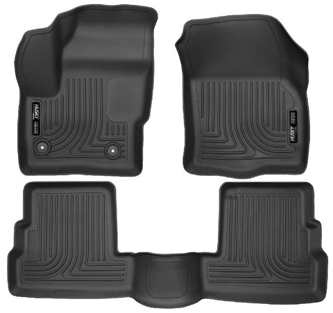 2015-2016 Lincoln MKC Husky WeatherBeater FRONT + BACK SEAT Floor Liners