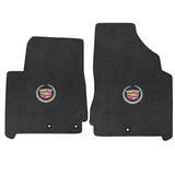 2012-2014 Cadillac SRX "Cadillac Logo" Velourtex FRONT Seat Floor Mats (Ebony) by Lloyd Mats