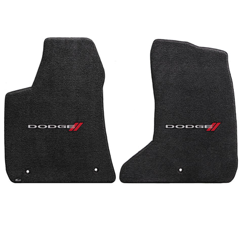 2011-2015 Dodge Charger (AWD Only) "Dodge Logo" Ultimat FRONT Seat Floor Mats (Ebony) by Lloyd Mats