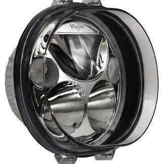 5.75" Oval Black Chrome Vortex LED Headlights w/ Halo (Single) by Vision X