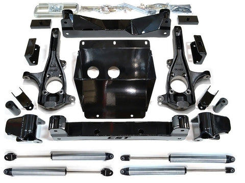 2011-2017 Chevy Silverado GMC Sierra 2500HD 2WD + 4WD Stock Torsion Location Lift Kit w/ 2.0 Emulsion Shocks by CST 3-6" Front 1" Rear Lift
