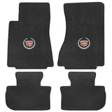 2008-2013 Cadillac CTS 2WD Sedan + Wagon "Cadillac Logo" Velourtex Front and Back Seat Floor Mats (Ebony) by Lloyd Mats
