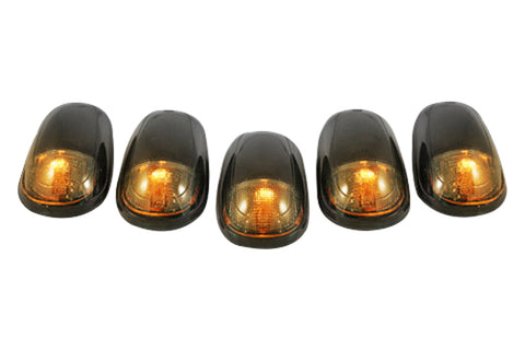 2003-2018 Dodge Ram RECON Smoked LED Truck Cab Roof Lights (Amber LEDs)