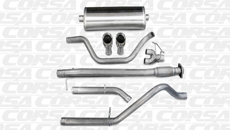2007-2008 Chevrolet Silverado GMC Sierra 1500 4.8 + 5.3 V8 Extended Cab/Standard Bed 143.5" WheelBase Corsa Sport Cat-Back Exhaust