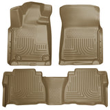 Husky WeatherBeater FRONT + BACK SEAT Floor Liners 2010-2011 Toyota Tundra Crew Max + Double Cab