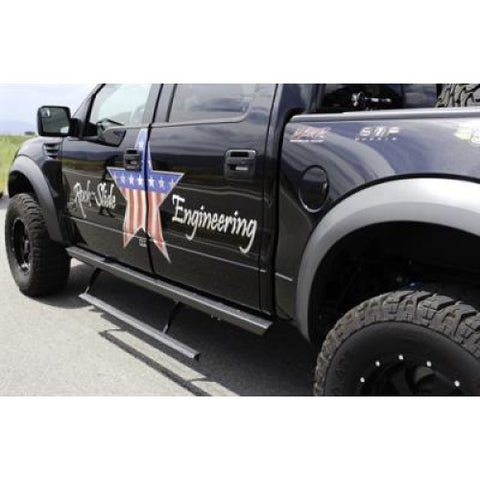 2009-2016 Ford F-150 + Raptor (Extended Cab Models) Step-Sliders - Rock Sliders w/ Electric Step by Rock Slide Engineering