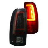 1999-2006 Chevy Silverado GMC Sierra Black Recon LED Tail Lights