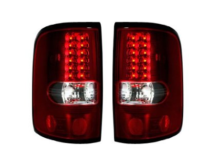 2004-2008 Ford F150 Styleside Red/Smoked Recon LED Tail Lights