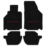 1998-2000 Porsche 911 Carrera (996) "Porsche Logo" Ultimat Front and Back Seat Floor Mats (Black) by Lloyd Mats