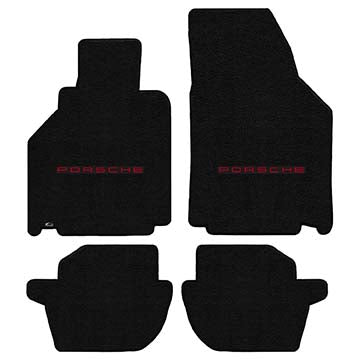 1998-2000 Porsche 911 Carrera (996) "Porsche Logo" Ultimat Front and Back Seat Floor Mats (Black) by Lloyd Mats