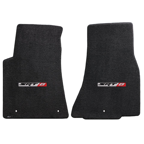 2011-2015 Dodge Challenger "SRT8 Logo" Ultimat FRONT Seat Floor Mats (Ebony) by Lloyd Mats