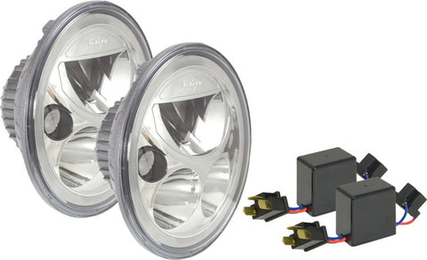 2007-2017 Jeep Wrangler Chrome Vortex LED Headlights  w/ Halo (Pair) by Vision X