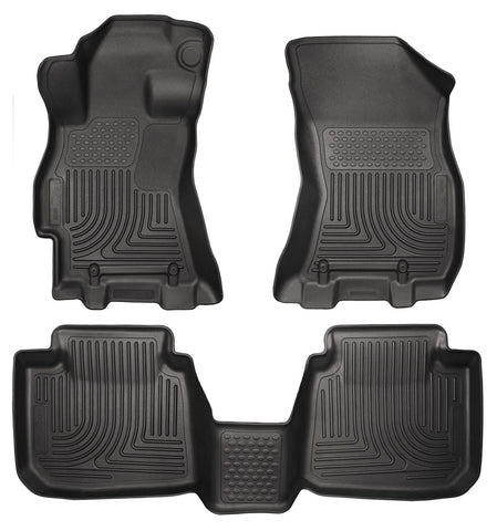 Husky WeatherBeater FRONT + BACK SEAT Floor Liners 2015 Subaru Outback / Legacy