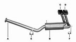 1999-2006 Chevy Silverado GMC Sierra 4.8 + 5.3  1500 5'8" Bed Crew Cab + 6 1/2' Bed Extended Cab Gibson Super Truck Cat-Back Exhaust (Stainless)