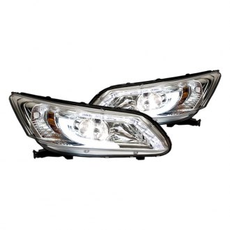 2013-2015 Honda Accord Sedan w/ OEM LED DRLs IPCW Black Projector Headlights