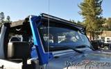 2007-2016 Jeep Wrangler LED Light Bar Mounting Brackets (Mounts Rigid 50" E or SR Series) by Poison Spyder Customs