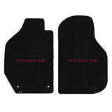 1966-1973 Porsche 911 / 912 Targa "Porsche Logo" Ultimat FRONT Seat Floor Mats (Black) by Lloyd Mats