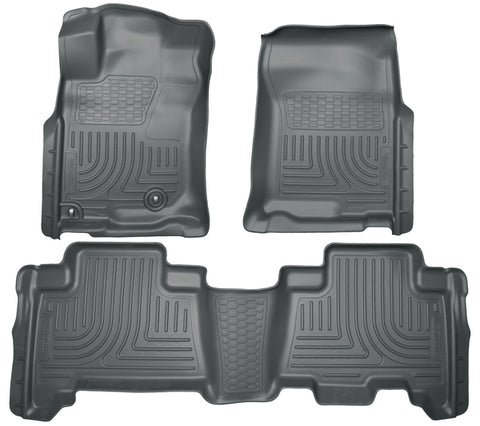 Husky WeatherBeater FRONT + BACK SEAT Floor Liners 2010-2012 Toyota 4Runner