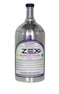 Zex Polished 2lb Mini Nitrous Bottle with Valve