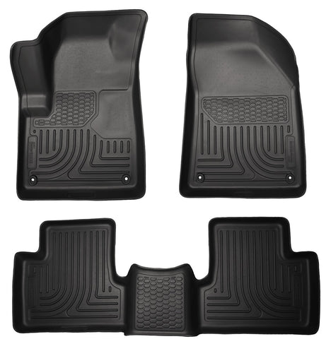 Husky WeatherBeater FRONT + BACK SEAT Floor Liners 2014-2015 Jeep Cherokee