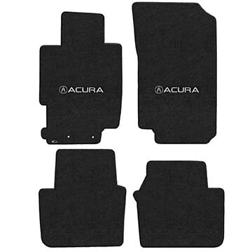 2004-2008 Acura TL "Acura Logo" Velourtex Front and Back Seat Floor Mats (Ebony) by Lloyd Mats