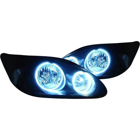 2003-2004 Toyota Corolla Type S Oracle Halo Headlights (Complete Assemblies) BLACK