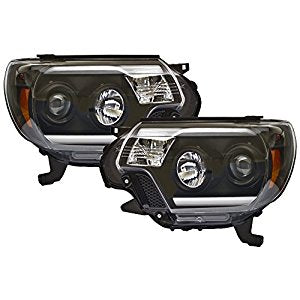 2012-2015 Toyota Tacoma IPCW Black Projector Headlights w/ DRL