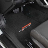 2017 Chevy Camaro "50th Anniversary Logo" Velourtex FRONT Seat Floor Mats (Ebony) by Lloyd Mats