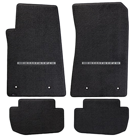 2010-2015 Chevy Camaro "Camaro Logo" Ultimat FRONT and Rear Floor Mats (Ebony) by Lloyd Mats