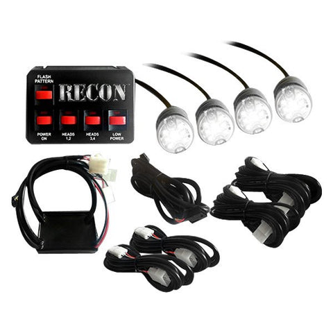 Professional Grade LED Headlight Strobe Light Kit (Clear) by Recon