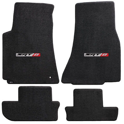 2008-2010 Dodge Challenger "SRT8 Logo" Ultimat Front and Back Seat Floor Mats (Ebony) by Lloyd Mats