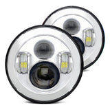 Oracle Chrome High Power LED Replacement Headlights / Sealed Beam Retrofit (Pair) 7" Round