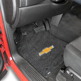 2007-2013 Chevy Silverado (Extended Cab) "Bow Tie Logo" Ultimats FRONT Seat Floor Mats (Ebony) by Lloyd Mats