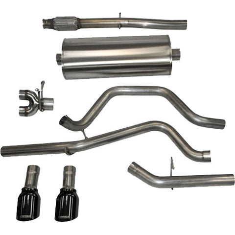 2014-2018 Chevrolet Silverado GMC Sierra (1500 5.3 V8) Crew Cab/Short Bed Double Cab/Standard Bed 143.5" Wheelbase Corsa Sport Cat-Back Exhaust BLACK