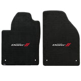 2013-2015 Dodge Dart "Dart Logo" Velourtex FRONT Seat Floor Mats (Ebony) by Lloyd Mats