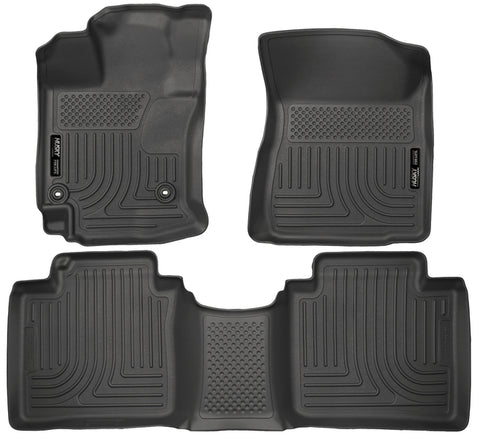 Husky WeatherBeater FRONT + BACK SEAT Floor Liners 2015 Toyota Venza