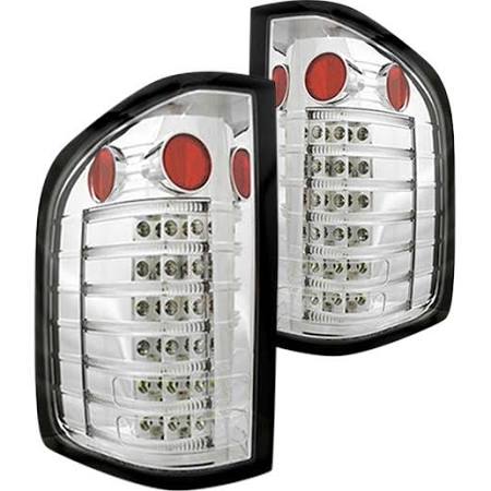 2007-2009 Chevy Silverado GMC Sierra 2500HD 3500HD (Dually Only) Clear LED / Fiber Optic Tail Lights (Pair) by IPCW