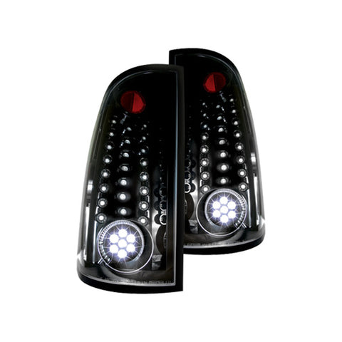 2007-2013 GMC Sierra 1500 (No Denali) IPCW LED Tail Lights Black