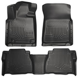 Husky WeatherBeater FRONT + BACK SEAT Floor Liners 2010-2011 Toyota Tundra Crew Max + Double Cab