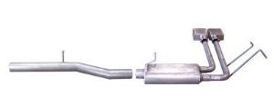 2010-2011 Chevy Silverado GMC Sierra 6.2 V8 1500 2WD 5'8" Bed Crew Cab Gibson Super Truck Cat-Back Exhaust (Aluminized)