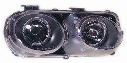 IPCW Black Projector Headlights with Clear Projector and Ring 1998-2000 Acura Integra
