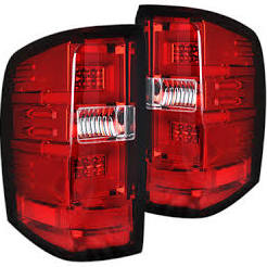 2015-2017 Chevy Silverado (+2014 1500 Series) Red Recon LED Tail Lights