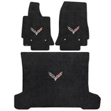 2014-2017 Chevy Corvette Coupe "C7 Logo" Ultimats FRONT SEAT AND CARGO Mats (Ebony) by Lloyd Mats