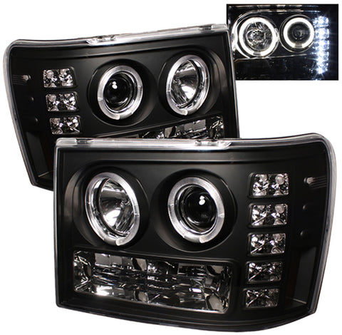 2007-2013 GMC Sierra Black Projector Headlights (Pair) by IPCW