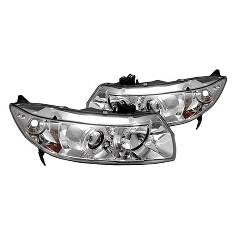 IPCW Halo Projector Headlights Clear 2006-2008 Honda Civic Coupe