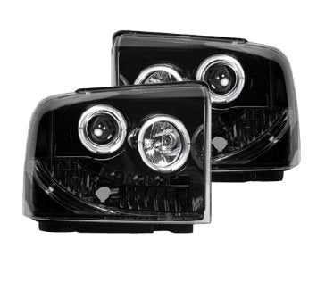 RECON Black Projector Headlights 2005-2007 Ford Superduty F250/F350/F450
