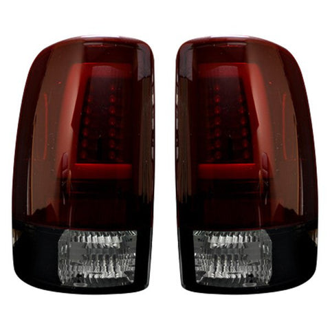 2000-2006 Chevy Tahoe Yukon Suburban Denali Red/Smoked Recon LED Tail Lights